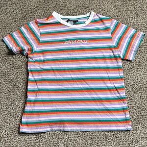 Santa Cruz Skateboards Colorful Striped Tee